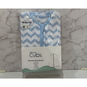 Comfy Cubs Sleepsack Wearable Blankets Blue & White 2PC Baby Blanket 18-24 Month